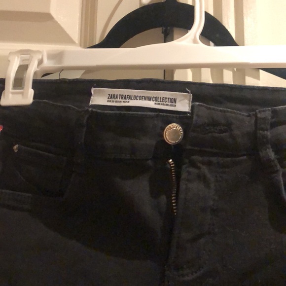 Zara black jeans with red and white stripe - Picture 3 of 3